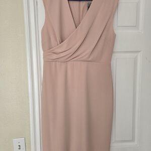Ann Taylor Soft Pink Draped Midi Dress